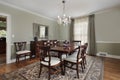 Dining room in luxury home Royalty Free Stock Photo