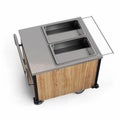 Dining Room Meal Serving System, Hot Food Cart with Two Heated Wells, 3D render