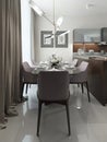 Dining room modern style Royalty Free Stock Photo