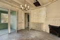 Dining room in old abandoned home Royalty Free Stock Photo