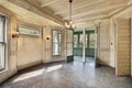 Dining room in old abandoned home Royalty Free Stock Photo