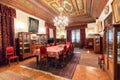 The dining room of Pembe Kosk or Pink Villa. Pink Pavilion is former home of the Turkish president Ismet Inonu