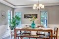 Dining room with rustic farmhouse table