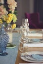 Dining setting for lunch or dinner party Royalty Free Stock Photo