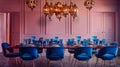 Dining Space with Colorful Elegance Royalty Free Stock Photo