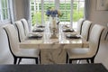 Dining table with elegant table setting