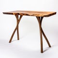 Handmade Wood Table With Twisted Branch Leg Royalty Free Stock Photo