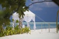 Dining Table for Honeymoon couples at Tropical Beach Royalty Free Stock Photo