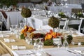 Dining table set for a wedding or corporate event Royalty Free Stock Photo