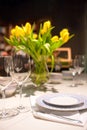 Dining table setting Royalty Free Stock Photo