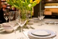 Dining table setting Royalty Free Stock Photo