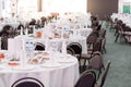 dining tables in the Banquet hall of the modern restaurant Royalty Free Stock Photo