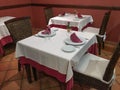 Dining tables in the restaurant Royalty Free Stock Photo