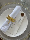 Dining wedding set with the name Royalty Free Stock Photo