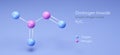 dinitrogen trioxide, molecular structures, nitrogen oxides, 3d model, Structural Chemical Formula and Atoms with Color Coding