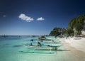 Diniwid resort beach view in tropical paradise boracay island ph Royalty Free Stock Photo