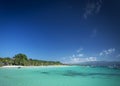 Diniwid resort beach view in tropical paradise boracay island philippines Royalty Free Stock Photo