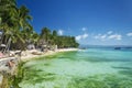 Diniwid tropical beach in boracay philippines Royalty Free Stock Photo