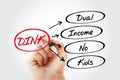 DINK - Dual Income No Kids acronym Royalty Free Stock Photo