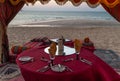 Dinner on the beach. Dubai, UAE