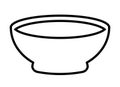 Dinner bowl vector line icon Royalty Free Stock Photo