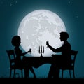 Dinner candlelight for two Royalty Free Stock Photo