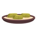 Dinner dolma icon cartoon vector. Leaf food