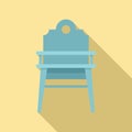 Dinner feeding chair icon, flat style Royalty Free Stock Photo