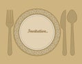 Dinner invitation Royalty Free Stock Photo