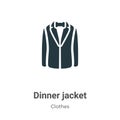 Dinner jacket vector icon on white background. Flat vector dinner jacket icon symbol sign from modern clothes collection for Royalty Free Stock Photo