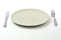 Dinner plate and silverware