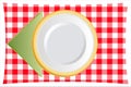 Dinner Plate with table napkin