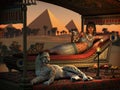 Dinner at the Pyramids, 3d CG Royalty Free Stock Photo