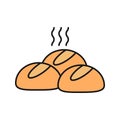 Dinner rolls color icon