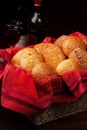 Dinner Rolls with Oil and Wine Royalty Free Stock Photo