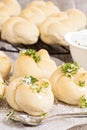 Dinner rolls with parmesan and garlic Royalty Free Stock Photo