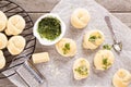 Dinner rolls with parmesan and garlic Royalty Free Stock Photo