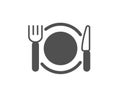 Restaurant food icon. Dinner sign. Hotel service. Vector
