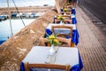 Dinner table in Italian restaurant Royalty Free Stock Photo