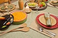 Dinner Table set for Mexican Food Royalty Free Stock Photo