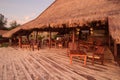 Dinner table twilight times Royalty Free Stock Photo