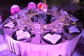 DINNER TABLE FOR A WEDDING FUNCTION Royalty Free Stock Photo