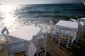 Dinner Tables At Aegean Sea