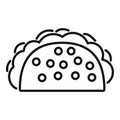 Dinner taco icon outline vector. Tacos menu