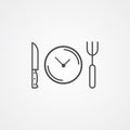 Dinner time vector icon sign symbol