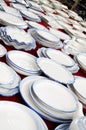 Dinnerware displaying Royalty Free Stock Photo