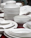 dinnerware market stall Royalty Free Stock Photo