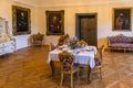 Dinning room at the medieval Orava Castle. Oravsky Podzamok, Slovakia, 21 July 2022 Royalty Free Stock Photo