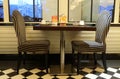 Dinning table and chairs in restaurant Royalty Free Stock Photo