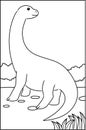 Dinosaurs were looking for food in the vicinity Coloring Page